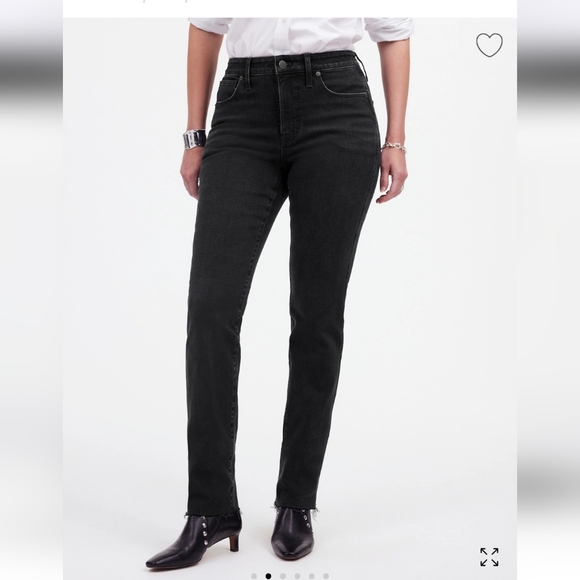 Madewell Curvy Stovepipe Jeans W23 Armand Wash black/gray $138 - Picture 2 of 10